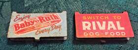 256-17 Lionel Postwar Baby Ruth And Rival Dog Adversiting Signs 156 256 356 Stations