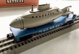 3830 Lionel 3330/3830 Postwar O/027 Flat Car With Operating Submarine - Original Sub