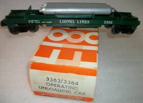 3364 Lionel 3362/3364 Postwar Operating Helium Dump Car Excellent Tired Original Box