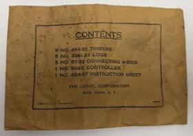 464-58 Lionel 1956-60 Original Postwar Envelope Only