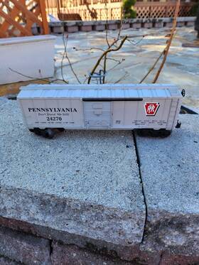 6-25014 Lionel O/o27 Pennsylvania Prr Railroad 24270 Silver Box Car