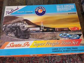 6-31933 Lionel O Gauge Santa Fe Super Freight Train Set Rare 2002