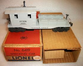 6419-25 Lionel Postwar Wrecking Car Mint Unrun Original Box With Insert
