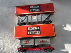 6346 Lionel #6430 #6346 Trains Cooper Jarrett Flatcar And Alcoa Aluminum Hopper W Needs