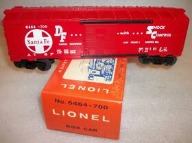 6464-700 Lionel Postwar Santa Fe Box Car C-10 Mint Unrun Reproduction