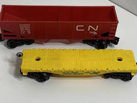Cn9013 Lionel 9013/9020 Pair Of Train Cars Canadian Natftl And Union Pacific Flatcar 9020