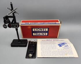 No-140 Lionel Post War #140 Banjo Crossing Signal Orig Box Tested Excellent 1954-1966