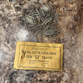 Oc-18 Lionel Oc-52 Lot Of 150 Postwar Steel Pins For O Gauge Track Without Ne Envelope