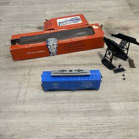 18432ex Lionel Pw-0357 Ho Trains 0357ho Gauge 0357 Cop And Hobo Car Blue Boxcar