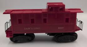 Pw-6017 Lionel Lines Postwar O Gauge Sp Type Red Caboose Model Train Car