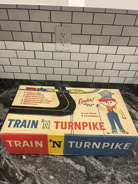 71525 Louis Marx Vtg Train N Turnpike Union Pacific And Ho Slot Car Set #71525
