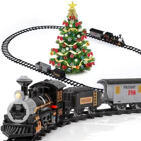 Lucky Doug 613464560913 Electric Train Set Toy Sounds 4 Cars 10 Tracks Classic Superb