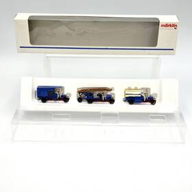 M Rklin 001883018867 Marklin #1886 Ho Scale Set Of 3 Diecast Fire Vehicles Ladder Truck In Box 1993