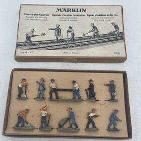 404gc M Rklin #0203 #404gc Ho Die Cast Railroad Figure Set Ex/bx 1952 To 1965