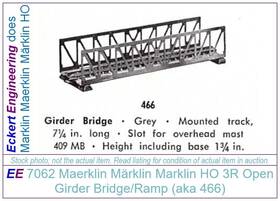 7062-466 M Rklin Used 7062 Ho 3 Rail Bridge/ramp 2 Ramps 466 Hollow Outer Rails