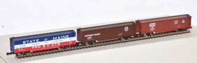 8205 M Rklin Marklin Z Scale Mixed Livery Boxcars Set Up So. Pacific State Of Maine