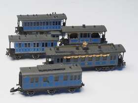 8770 M Rklin Railex Marklin Z-scale King Ludwig Ii 5 Car Passenger Set In Brass