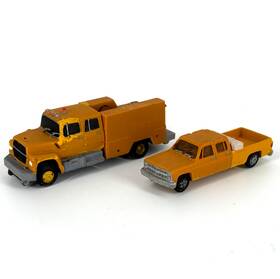439-954 Magnuson Models Mow Hi-rail Crew Cab And Chevy Pickup Truck Resin 1/87 Ho