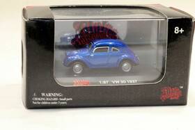 00100-vw30 Malibu 1/87 Ho Scale 1937 Vw 30 Bug Diecast Car Blue 1 87