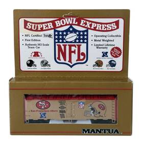 00232 Mantua Nfl Super Bowl Express San Francisco 49ers Ho Scale Model Train Car 1992
