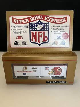733-828 Mantua Ho Train Box Car Nfl Washington Redskins Super Bowl Express With