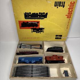 8curve2straight4cars Marx 9715 Vintage Train Set Allstate Sears Incomplete