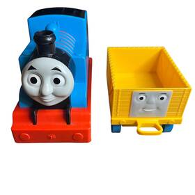 Bcv71 Mattel 746775257286 2013 Thomas The Tank Engine And Cargo Car Blue Train Toy Set