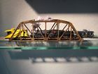 Mdp7595 Model Power Oil Tender Caboose Snow Plow Bridge