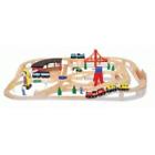 Melissa Doug Deluxe Wooden Railway Set 701 000772007016