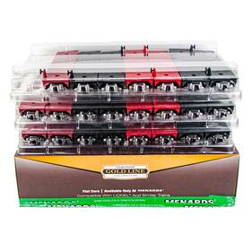 279-1093 Menards O Gauge Gold Line Collection Flat Train Cars Set Of 23