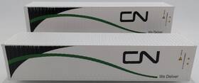 279-4660 Menards O Gauge Canadian National 40ft Containers 2-pack Ex