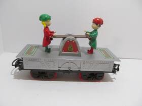 Merch Source 694202327982 North Pole Junction Christmas Train Candy Cane See Saw Hand Car
