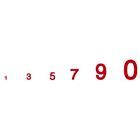 Mg729 Woodland Scenics Red Gothic Numbers Dry Transfer Decals 724771007296