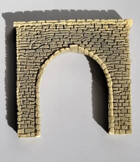 30205 Model Dynamics N Scale Resin Single Track Cut Random Stone Tunnel Portal Chooch