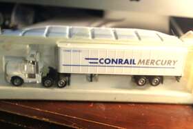 T-600 Model Power 15004 Kw Ho 1/87 Kenworth Day Cab Tractor&van Trailer Conrail Mercury Rtr Built