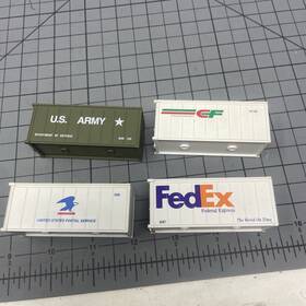 7850 Model Power Ho #7850 Fedex Usps Cf U.s. Army Containers 20ft Operating Doors