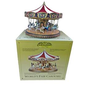 79851 Mr. Christmas Inc Worlds Fair Carousel 2002 Gold Label Ex