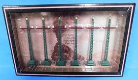 10-1094 Mth Standard Or O Gauge Tinplate No. 71 Telegraph Post Set Peacock And Red St