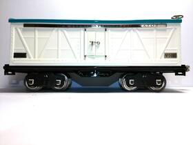 11-30024 Mth Lionel Tinplate Std Gauge #514r White And Blue Ventilated Regrigerator Car