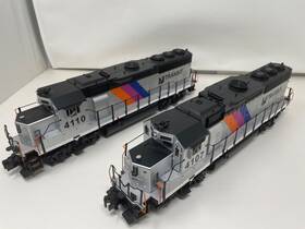 20-2424-3 Mth 20-2424-1 And Njt New Jersey Transit Gp40 Pwr Non-pwr Set Proto 2