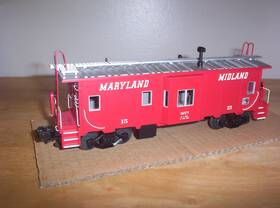 Mth 20-91196 Premier #20-91196 Maryland Midland Car #15 Bay Window Caboose