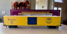 20-94052 Mth Alaska 60ft Reefer Car Rail King - Fairly Rare And In Beautiful Cond