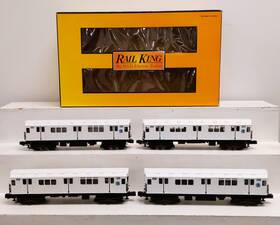 30-2372-0 Mth O Mta Off-white R-12 Subway Set With Loco-sound Of 4 Ex/box