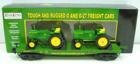 30-7027c Mth Railking John Deere Flat Car #40103 With 4010 Tractors