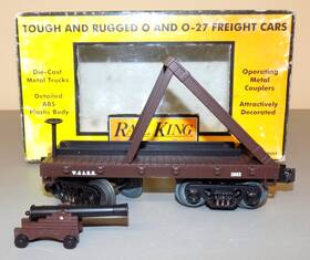 30-7635 Mth 30-7462 Rail King Trains W.a.r.r. 19th Century Flatcar With Cannon Item #30-7635 Boxed