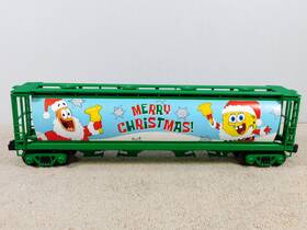 30-75194 Mth Spongebob Christmas 4-bay Cylindrical Hopper Car