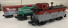 30-77342 Mth Rail King New York Central Bay Window Caboose Diesel Tanker And Pacemaker