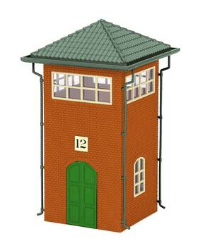 30-90434 Mth O Red And Dark Gray Trackside Yard Tower Ln/box