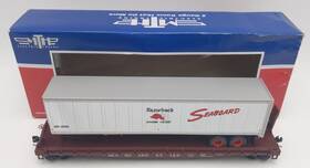 35-76017 Mth S-scale Seaboard System Sbd Flatcar With 48 Trailer Smooth #47126