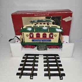 380-15 New Bright 050211138016 Holiday Express Brown Animated Reindeer Stable Car Very Rare